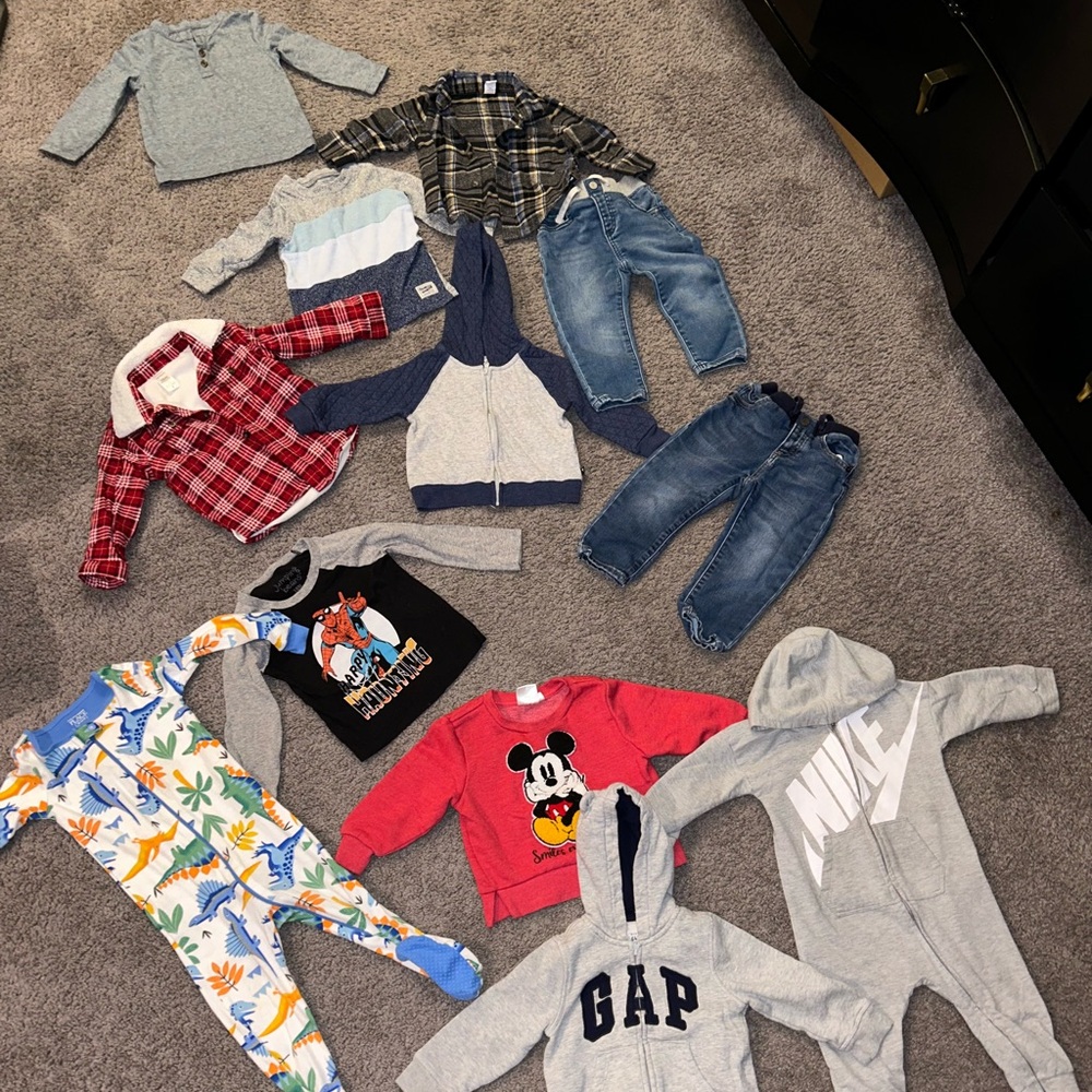Everything 18- 24 months! Lightly worn , no stains or signs of wear